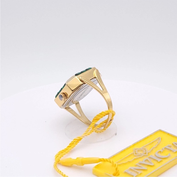 Invicta Mini Angel Women’s Ring Watch 49583 – Gold Tone Green Dial New in Box - Picture 10 of 11